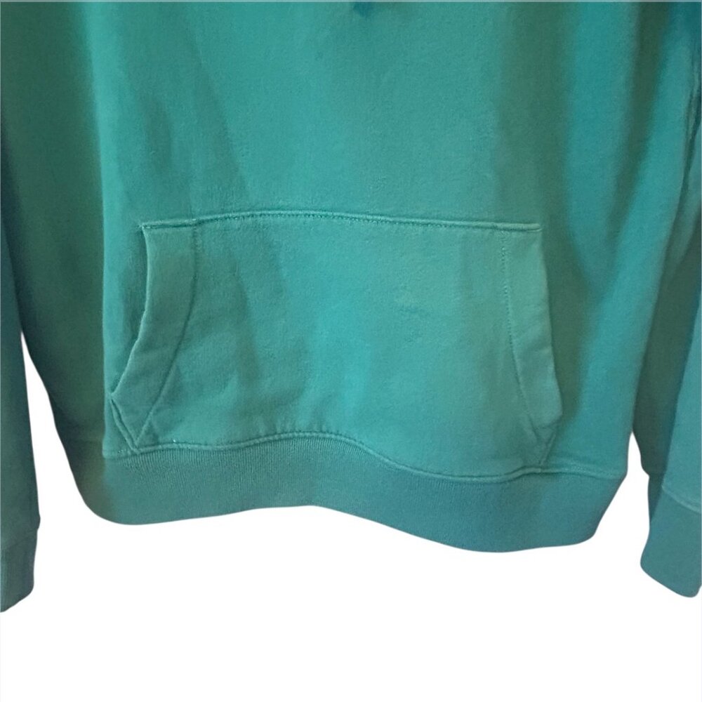 Hollister Teal Green Pullover Hoodie Logo Sweatshirt SZ Small - Picture 4 of 6